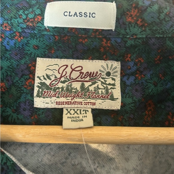 Floral J Crew XXLT Mid-Weight Flannel (NWT) - Picture 5 of 5